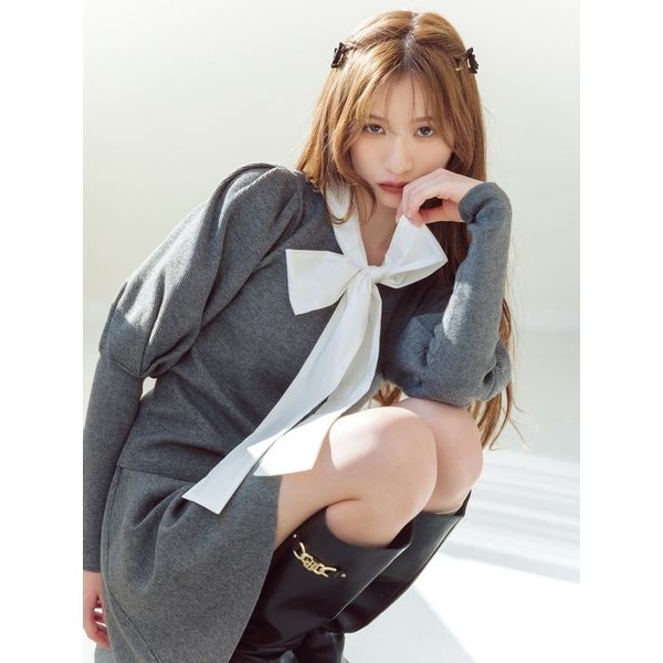 ニットドッキングバルーンワンピース | リリーブラウン(LILY BROWN