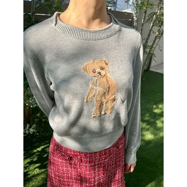 Lily Bearマフラーニットプルオーバー | リリーブラウン(LILY BROWN