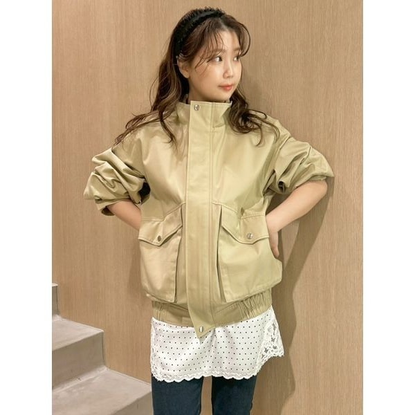 ファー衿付きペプラムブルゾン　an another angelus ファー衿付きペプラムブルゾン | アンアナザーアンジェラス(an another