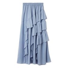 【WEB限定00サイズ】ラッフルフリルティアードスカート