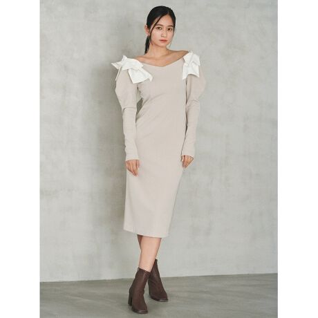 タフタリボンタイトドレス フレイ アイディー Fray I D Fwfo ファッション通販 マルイウェブチャネル