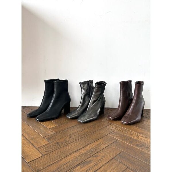 FRAY I.D スクエアトゥブーツ ブラック 24.5cm