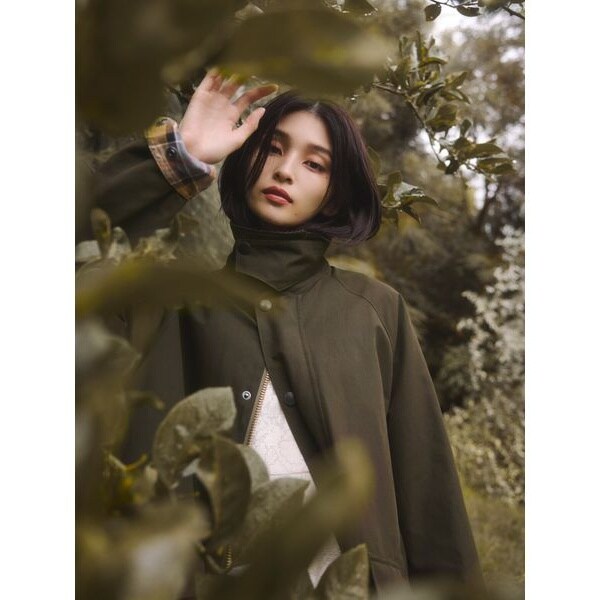 【完売品】FRAY I.D別注Barbour ミドルレングスジャケット Barbour】ミドルレングスジャケット(ミリタリージャケット