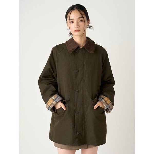 【完売品】FRAY I.D別注Barbour ミドルレングスジャケット Barbour】ミドルレングスジャケット(ミリタリージャケット