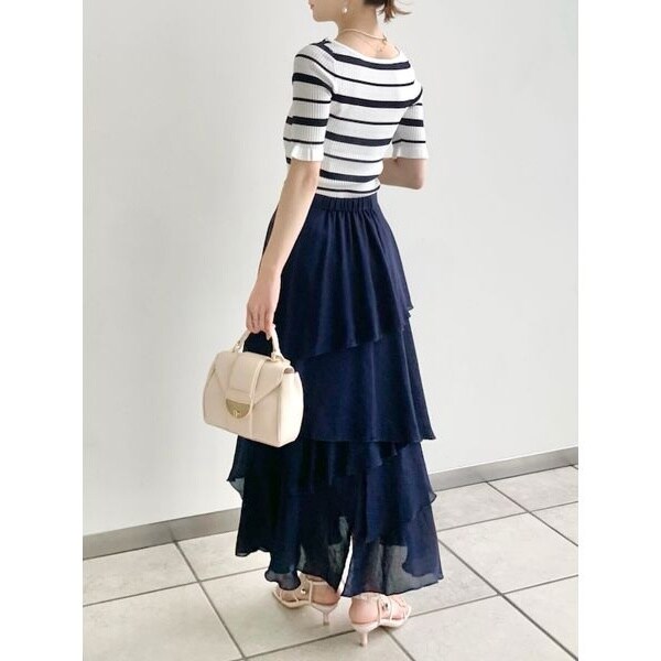 美品❤️FRAY I.Dフレイアイディーセミシアーティアードスカート フレイ アイディー FRAY I.D セミシアーティアードスカート