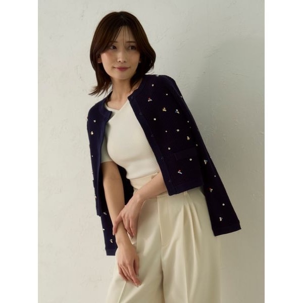 新品♡フレイアイディー　ドライタッチセミシアーカーディガン　ウォッシャブル ドライタッチセミシアーカーディガン／ウォッシャブル