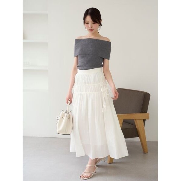 【新品未使用】frayid シアーマグノリアスカート BLK フレイ アイディー FRAY I.D シアーマグノリアスカート （BLK