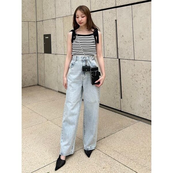 GWセール！お値下げ！フラワーエンブロイダリーデニムパンツ　フレイアイディー フラワーエンブロイダリーデニムパンツ(ロングパンツ)｜パンツ