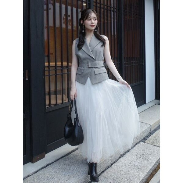 00サイズ】ジレチュールスカートセットアップ | フレイ アイディー