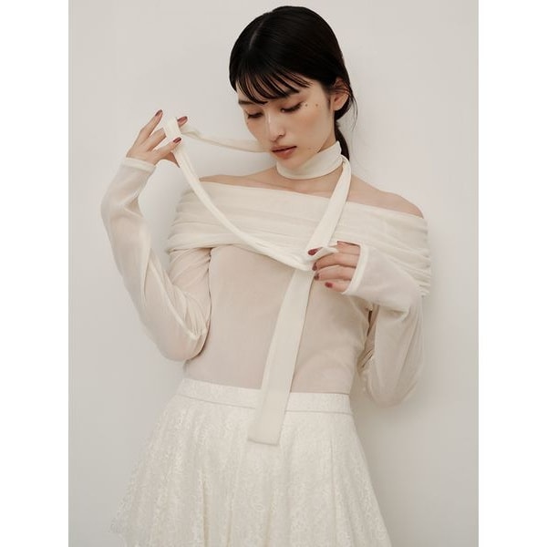 【新品未使用】FRAY I.D カットコンビペプラムトップス LBLU フレイ アイディー FRAY I.D カットコンビペプラムトップス