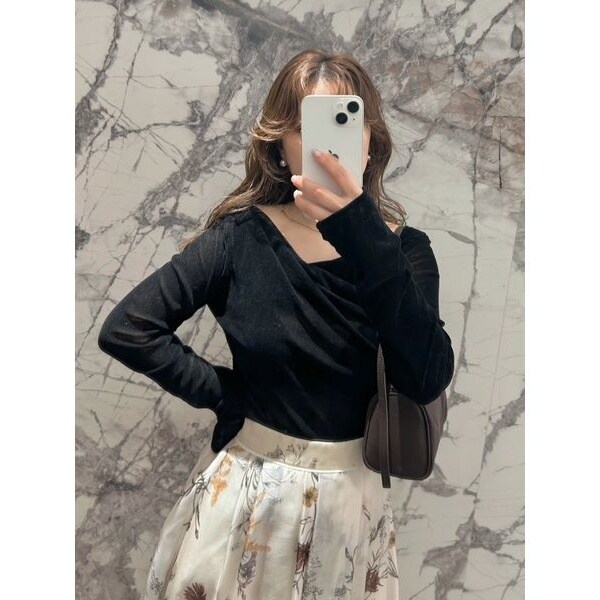 デコルテタックフロッキーチュールトップス | フレイ アイディー(FRAY