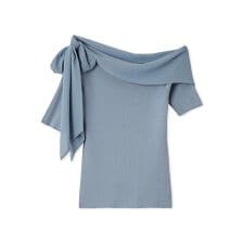 フレイ アイディー(FRAY I.D)のシフォンリボンオフショルニット