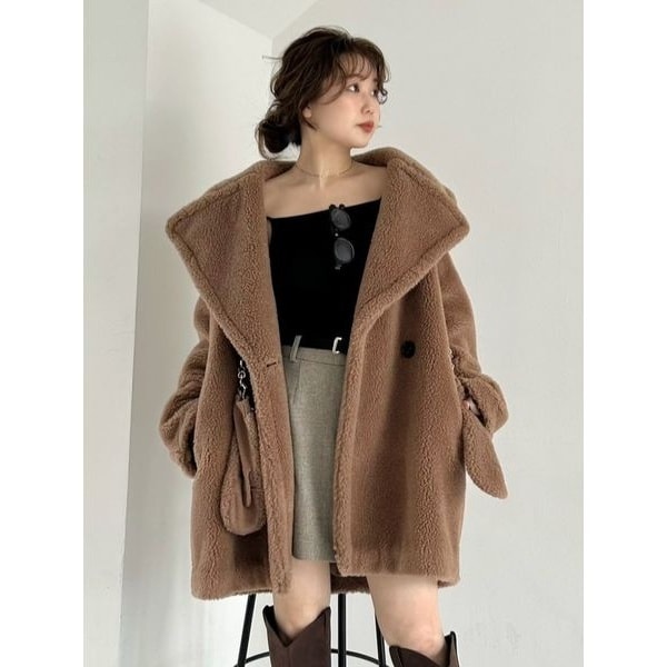 カシミヤ混ノーカラーコート | セルフォード(CELFORD) | マルイ