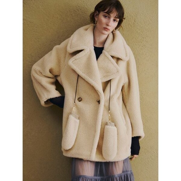 FRAY I.D 』フレイアイディー(1)ウールコート 袖ボリューム カシミヤ