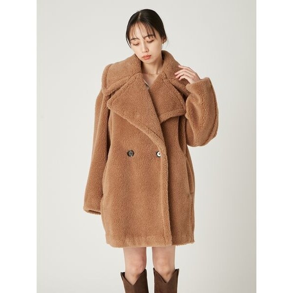 ECOPELボアミドルコート