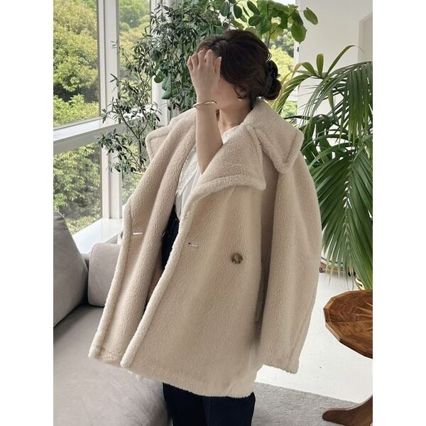 ECOPELボアミドルコート