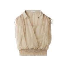 チュールドッキングカシュクールカットソー