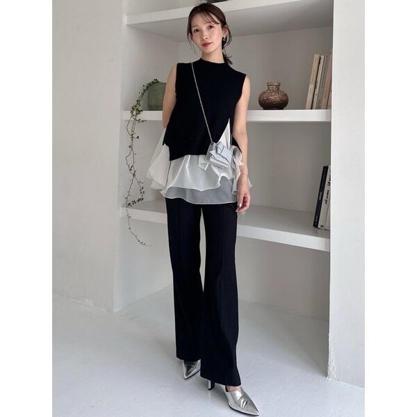 【とっきー】FRAY I.D ストレッチフレアパンツ 00サイズ】ストレッチフレアパンツ | フレイ アイディー(FRAY I.D