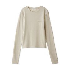 ラメフライス刺繍ロングTシャツ