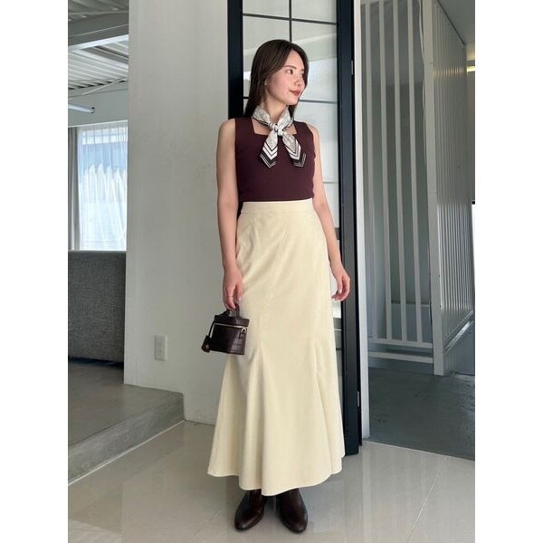 FRAY ID ラッフルヘムデザインキャミソール BLKカラー1サイズ FRAY I.D