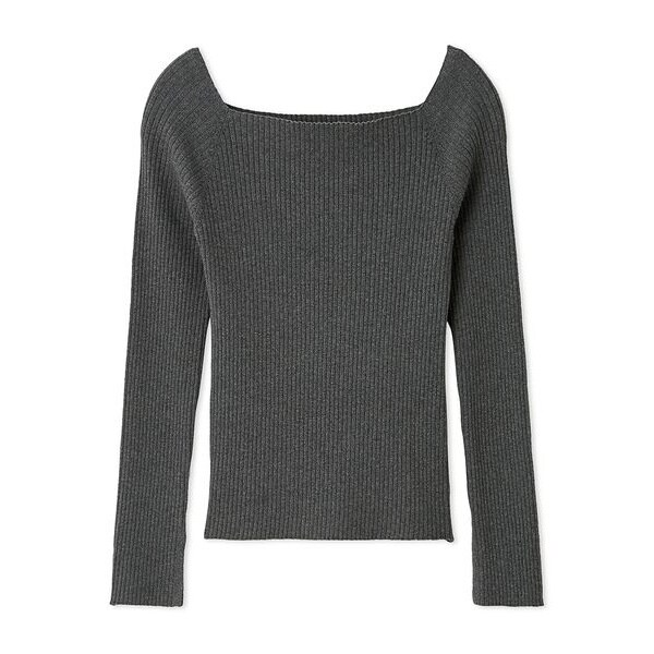 新品タグ付　フォックスカシミアオフショルニットトップス　灰色 FRAY I.D フォックスカシミアオフショルニットトップス(ニット)｜トップス｜FRAY