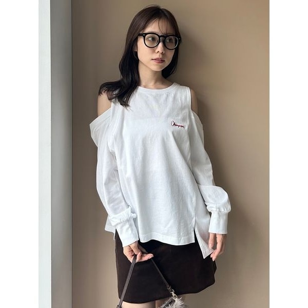 新品　FRAY I.D フレイアイディー　カットコンビペプラムトップス カットコンビペプラムトップス(カットソー)｜トップス｜FRAY I.D