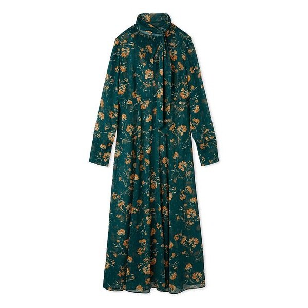 【新品】NOBLE サマーボタニカルバックディテールワンピース 38 サマーボタニカルバックディテールワンピース | ノーブル(Noble