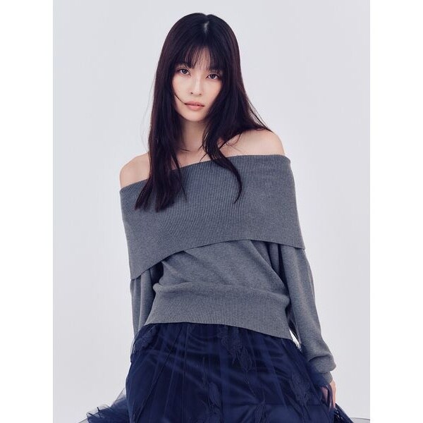 ワイドカラーオフショルダープルオーバー | フレイ アイディー(FRAY
