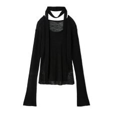 フレイ アイディー(FRAY I.D)のロングタイ2wayシアーニットプルオーバー