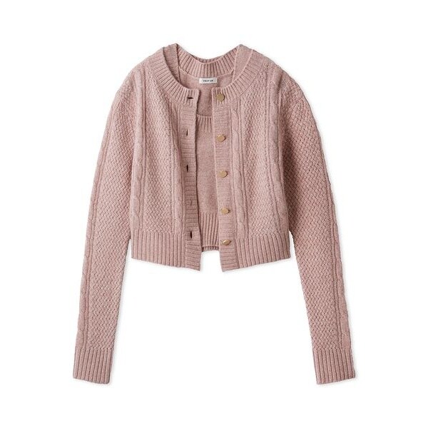 【最終値下げ】完売商品‼️FRAY I.D♡ ラクーンケーブルニットアンサンブル ラクーンケーブルニットアンサンブル | フレイ アイディー(FRAY I.D