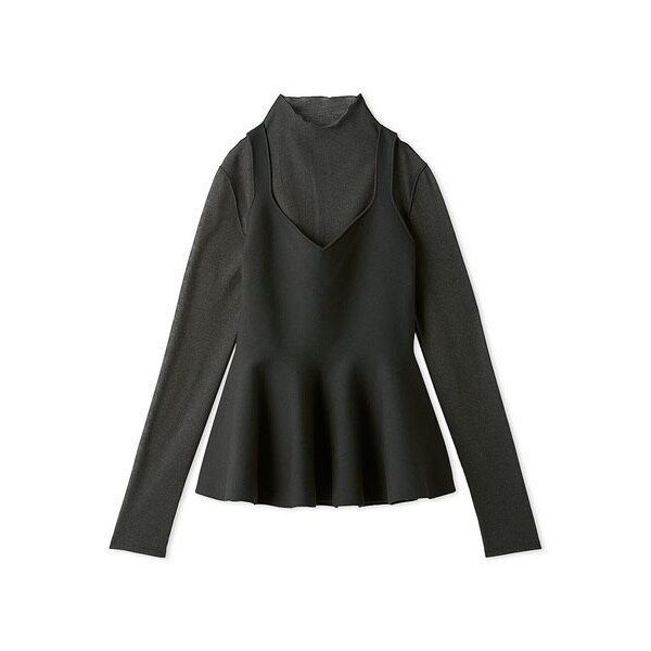 FRAY I.D ペプラムフレアニットタートルセット　グレー ペプラムフレアニットタートルセット | フレイ アイディー(FRAY I.D