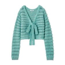 フレイ アイディー(FRAY I.D)のネット編みシャギーボーダーカーデ