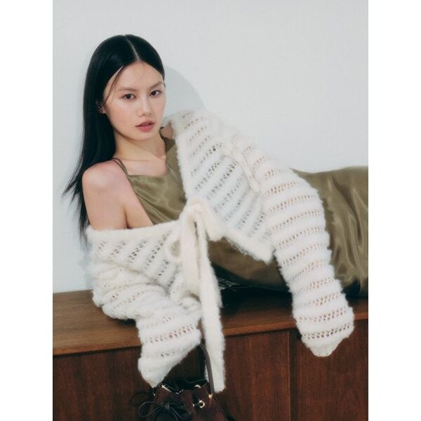 スムース編みスナップショートカーディガン | ノーブル(Noble