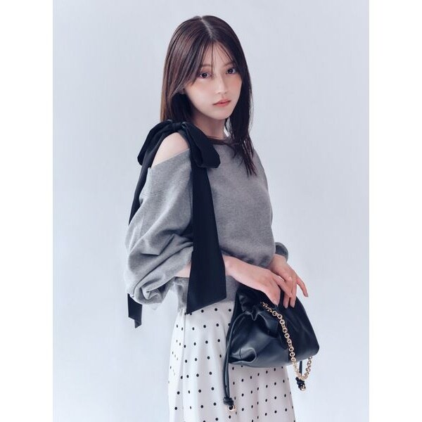 ビッグリボンワンショルカットソー | フレイ アイディー(FRAY I.D