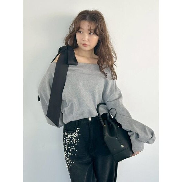 ビッグリボンワンショルカットソー | フレイ アイディー(FRAY I.D