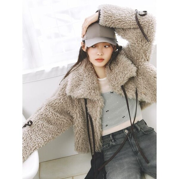 リボンプリントメッシュトップ | フレイ アイディー(FRAY I.D