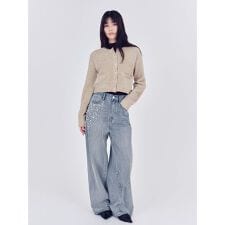 フレイ アイディー(FRAY I.D)のハイウエストビジューデニム