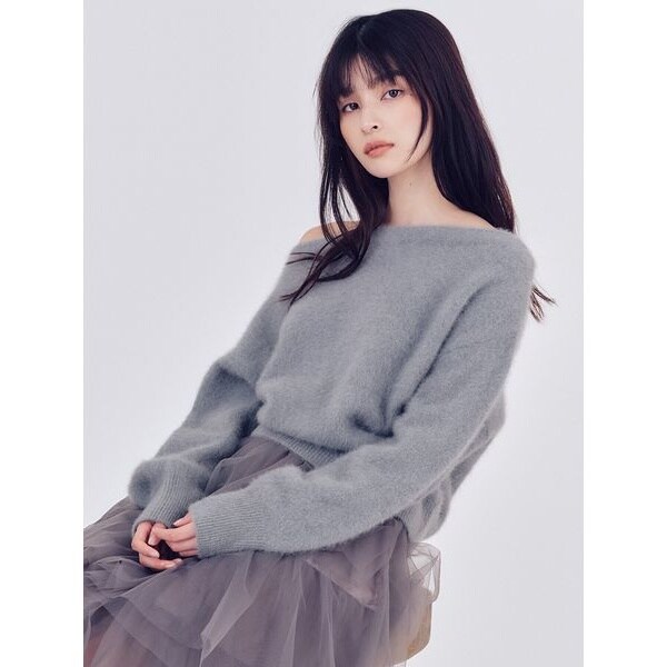 フォックスカシミアオフショルニットトップス | フレイ アイディー