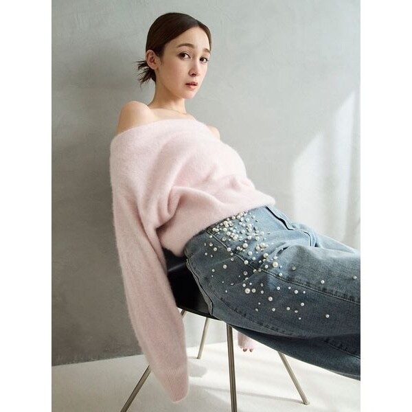 フォックスカシミアオフショルニットトップス | フレイ アイディー