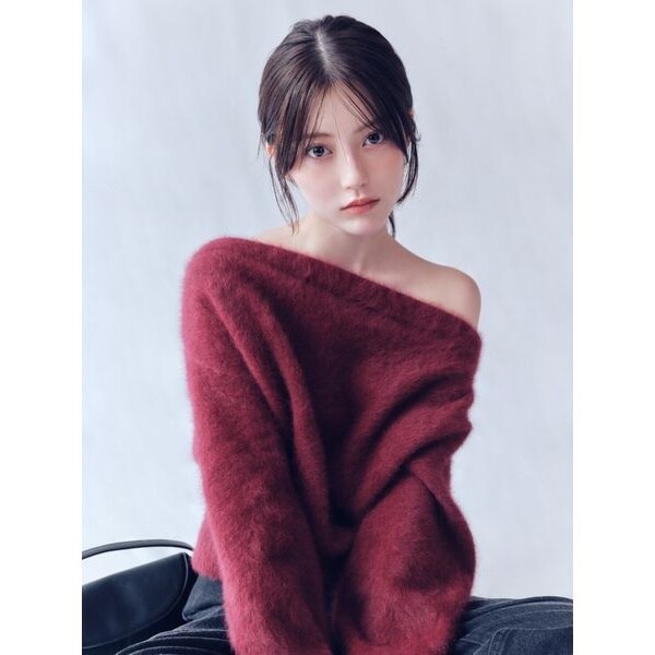 フォックスカシミアオフショルニットトップス | フレイ アイディー