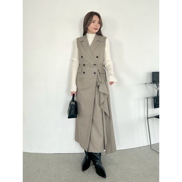 ダブルブレストアシメデザインワンピース | フレイ アイディー(FRAY