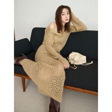 モヘアミックスラメニットスカート