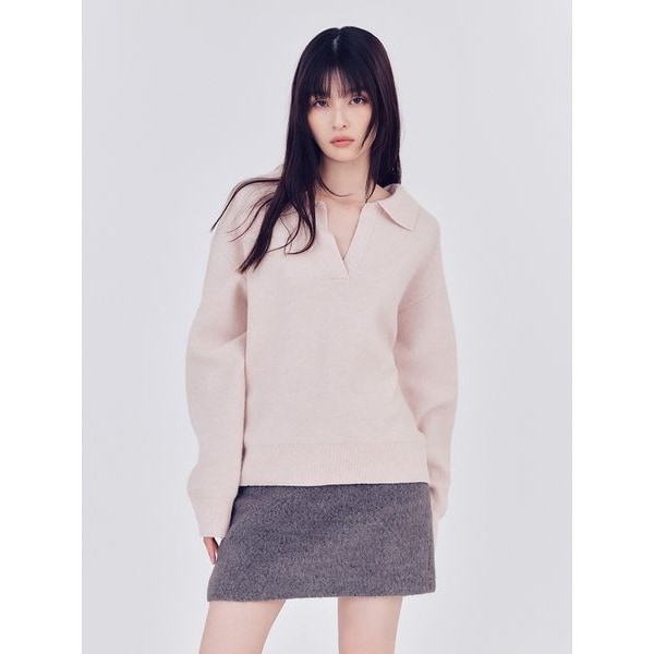 フレイアイディー FRAY I.D レイヤードポロカットソー ブラウン フレイアイディー FRAY I.D レイヤードポロカットソー ブラウン