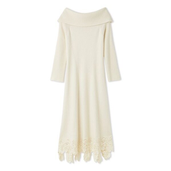 フォックスウールレースヘムワンピース | フレイ アイディー(FRAY I.D