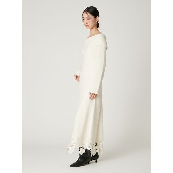 フォックスウールレースヘムワンピース | フレイ アイディー(FRAY I.D