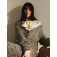 モヘアミックスラメニットカーディガン