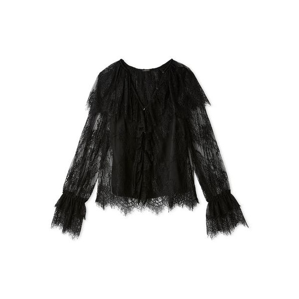 L.B CANDY STOCK]フラワービジューレースブラウス | リリー