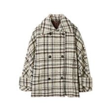 フレイ アイディー(FRAY I.D)のダブルブレストチェックミドルコート