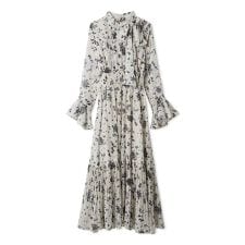 フレイ アイディー(FRAY I.D)のボウタイプリーツプリントワンピース