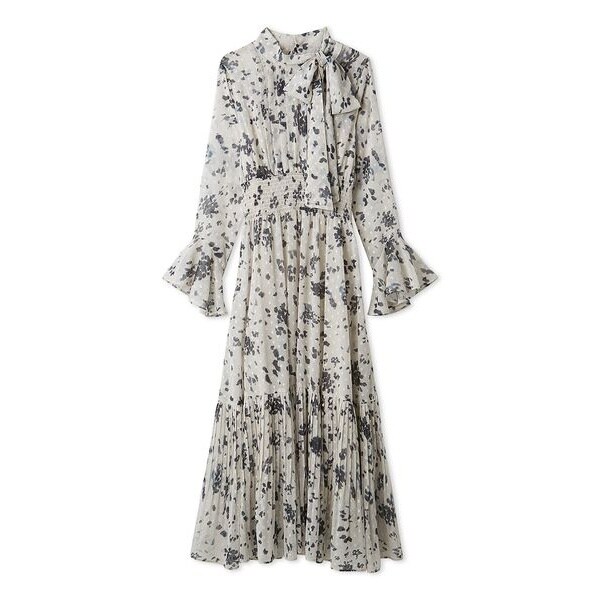 ボウタイプリーツプリントワンピース | フレイ アイディー(FRAY I.D